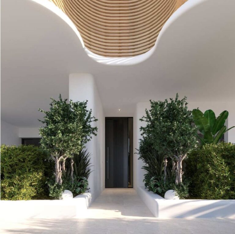 Modern property exterior, real estate.