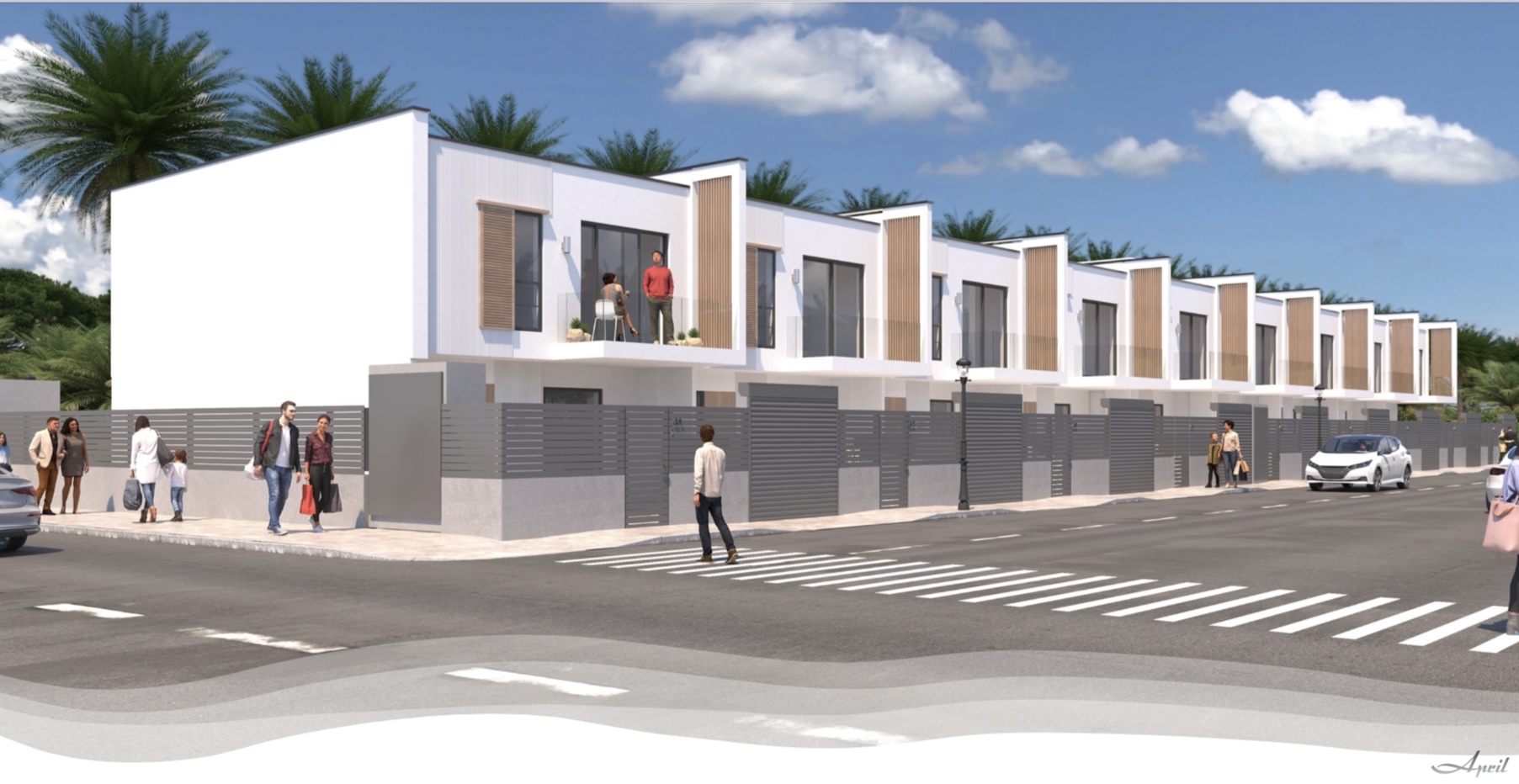 Modern property with real estate view.