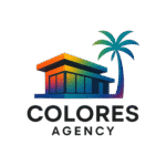 Real estate agency logo with property th